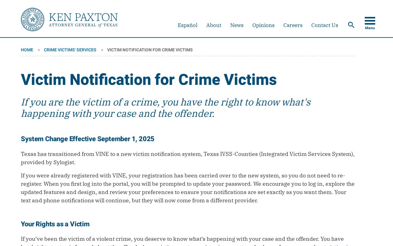 Texas IVSS transition for Wharton County release notifications